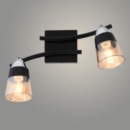 Спот 60062/2 BK+CR черный/хром 2x40W E27 d330 h180, KK22